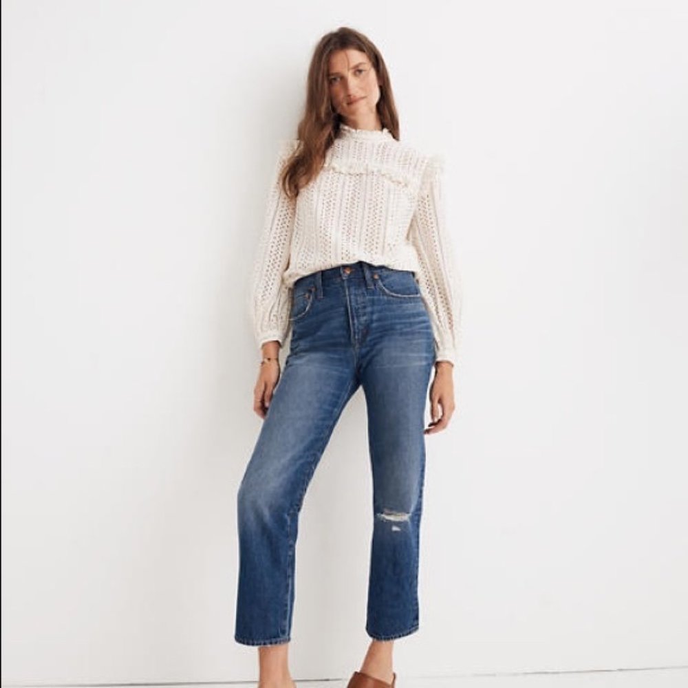 MADEWELL Women's Blue Classic Straight Jeans
